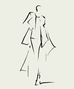 Vector hand drawn illustration of silhouette. Creative artwork. Template for card, poster, banner, print for t-shirt, pin, badge, patch.