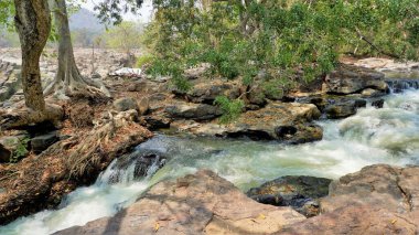 Hogenakkal 'ın güzel manzaraları, Tamilnadu, Hindistan. Bangalore City 'den 120 kilometre uzakta bir turistik yer. En iyi bir günlük piknik yeri.