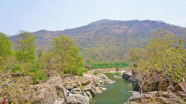 Piękne Krajobrazy Hogenakkal Tamilnadu Indie Miejscowość Turystyczna 120 Kilometrów Bangalore — Zdjęcie stockowe