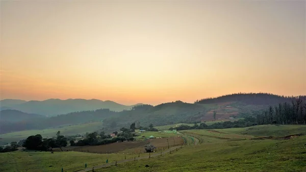 Beautiful View Wenlock Downs 9Th Mile Shooting Point Ooty Sunset — Stockfoto