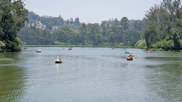 Ooty Tamilnadu India April 2022 Boating Ooty Lake Artificial Lake — 图库照片