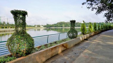 Beautiful view of Sankey tank lake. A manmade lake constructed by Col. Richard Hieram Sankey to meet the water supply demands of Bangalore along with walking and running lane.