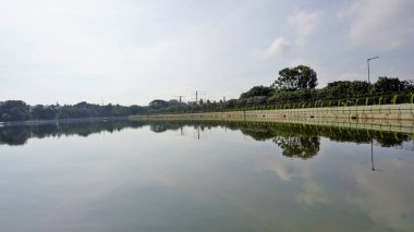 Beautiful view of Sankey tank lake. A manmade lake constructed by Col. Richard Hieram Sankey to meet the water supply demands of Bangalore along with walking and running lane.