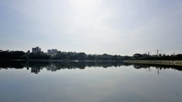 Beautiful view of Sankey tank lake. A manmade lake constructed by Col. Richard Hieram Sankey to meet the water supply demands of Bangalore along with walking and running lane.
