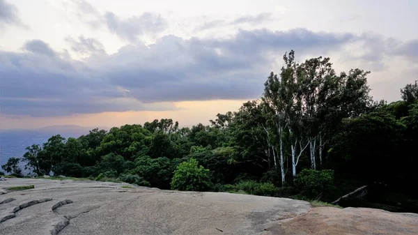 Schöner Malerischer Abend Auf Dem Gipfel Der Nandi Hügel Bei — Stockfoto
