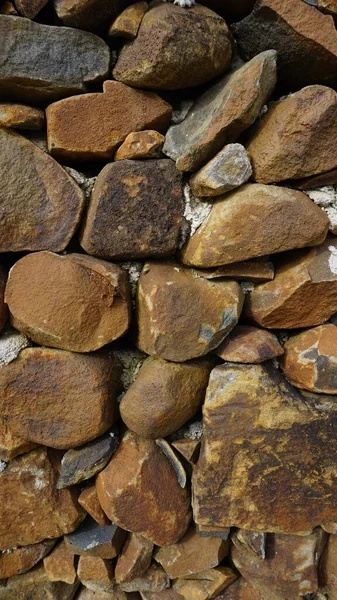Красивый Фон Изображения Стены Круглого Камня Красного Цвета Rocks Portrait — стоковое фото