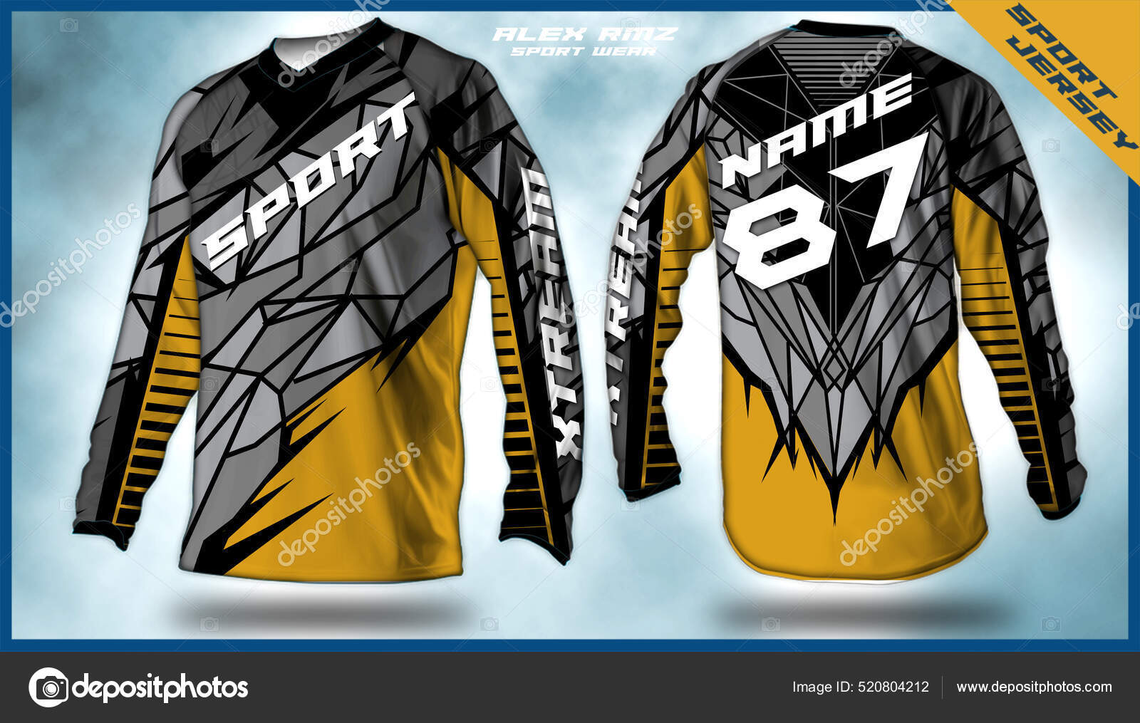 Jersey Digital Sublimation Grunge Sport Dynamic Race Racing Splash.