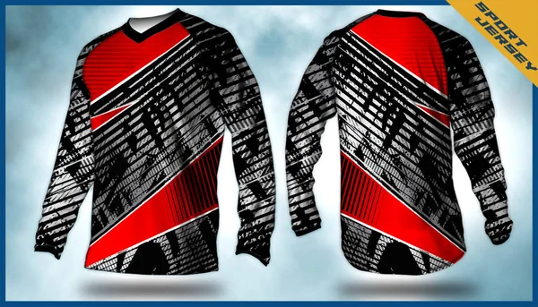 Μακρύ Μανίκι Motocross Φανέλες Shirts Διάνυσμα Αφηρημένη Σχεδίαση Φόντου Για — Διανυσματικό Αρχείο