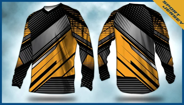 Shirt Maniche Lunghe Motocross Vector Design Astratto Sullo Sfondo Uniformi — Vettoriale Stock