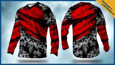 Uzun kollu Motocross formaları tişört vektörü, modern dışavurumlar için soyut arka plan tasarımı, unisex sporu giysisi.