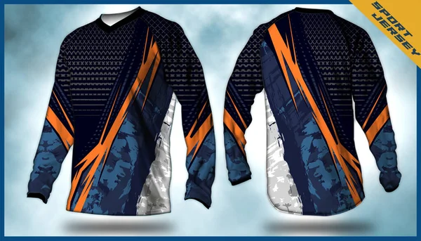 Shirt Maniche Lunghe Motocross Vector Design Astratto Sullo Sfondo Uniformi — Vettoriale Stock