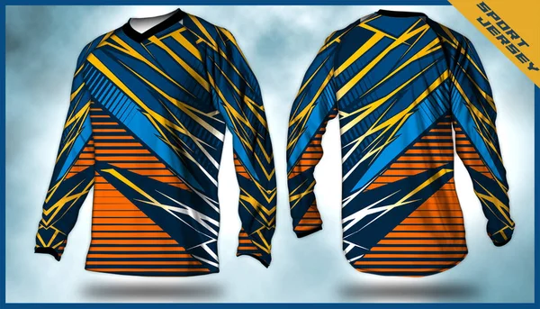 Shirt Maniche Lunghe Motocross Vector Design Astratto Sullo Sfondo Uniformi — Vettoriale Stock