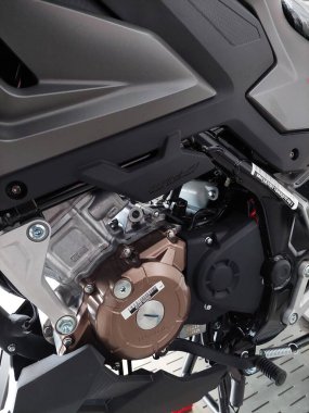 Jakarta, Endonezya-Juni 13, 2022 Honda CBR 150CC Kırmızı Motoru