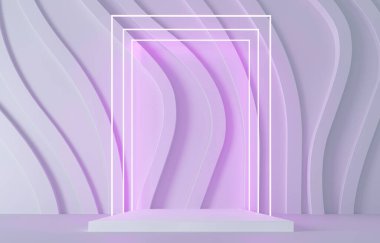 Mor ışık soyut arkaplanından yapılmış çerçeve