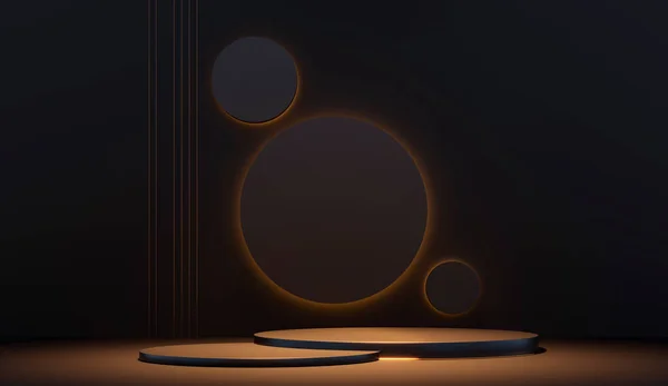 光で作られた丸い抽象的な背景 — ストック写真