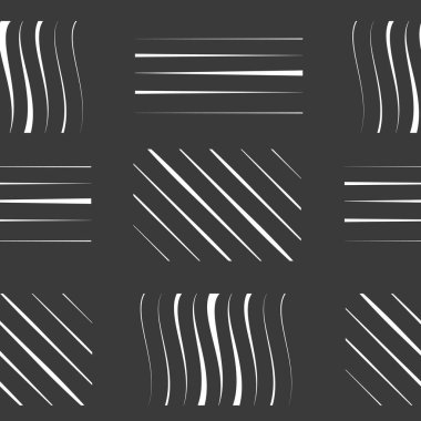 Kusursuz desen Vektörü Soyut renk beyaz dalga ve çizgi siyah arkaplan tasarım ögesi