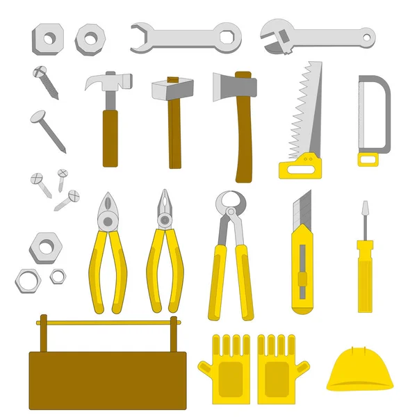 Tool set collection. Vector image — Stock Vector