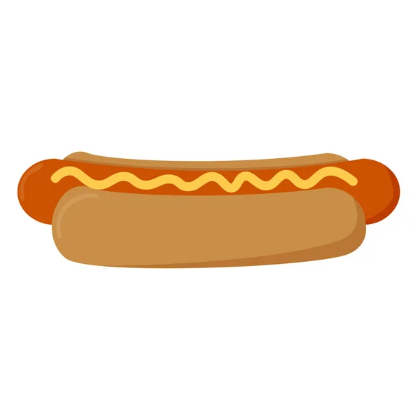 Hot dog street food vector illustration — Vettoriale Stock
