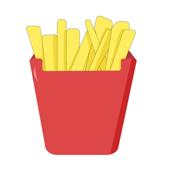 Patatine fritte. fast food. VETTORE — Vettoriale Stock