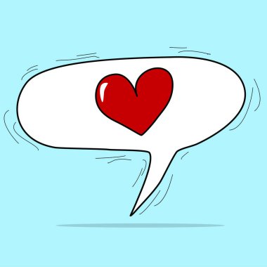 Kalp karalaması ile konuşma baloncukları