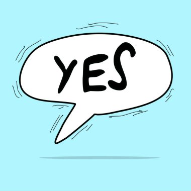 Evet kelimesiyle konuşma baloncukları