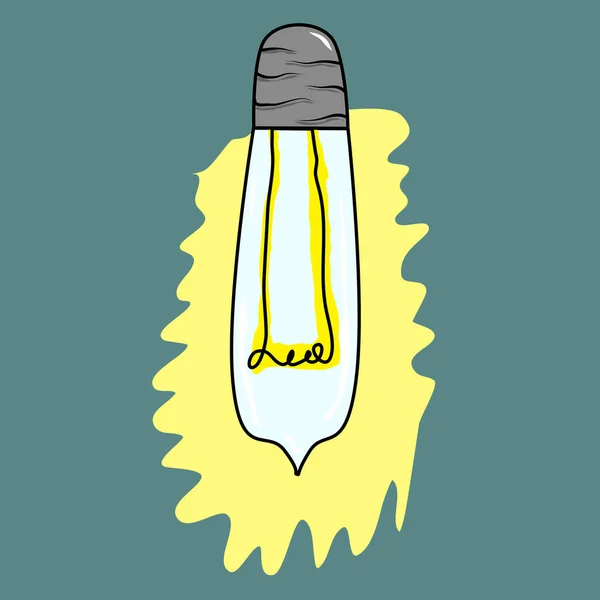 Lampe en verre style doodle vecteur — Image vectorielle