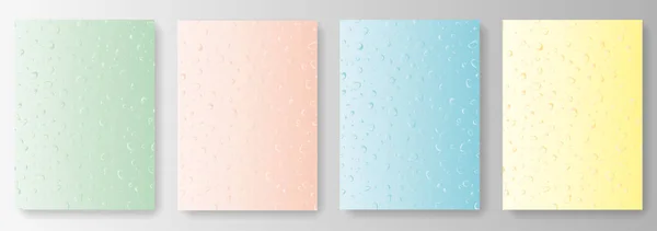 Collection de fonds pastel avec des cercles de bulles — Image vectorielle