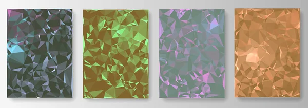 Collection milieux polygonaux Dans le style bas poly — Image vectorielle
