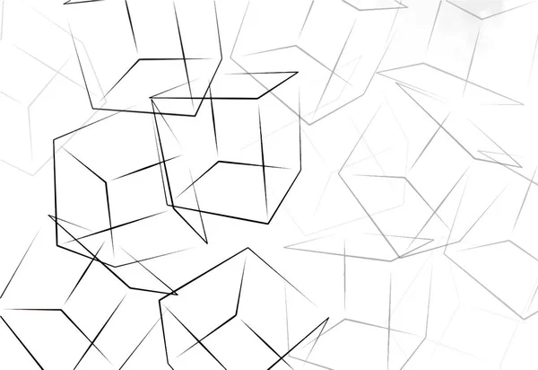 Fondo geométrico blanco y negro con cubos — Archivo Imágenes Vectoriales