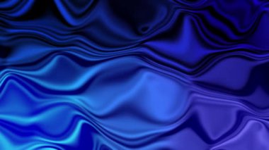 Dalgalı koyu mavi ipekten oluşan soyut hareketli arka plan. hareket arkaplanı, Video animasyonu 4K 3D.