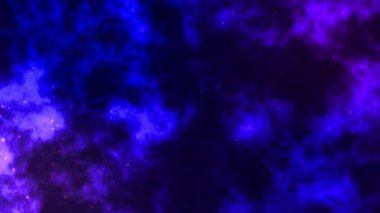 Koyu mavi duman hareket grafikleri ve küçük kıvılcımlar. Soyut arkaplan. Canlandırılmış video 4K 3D
