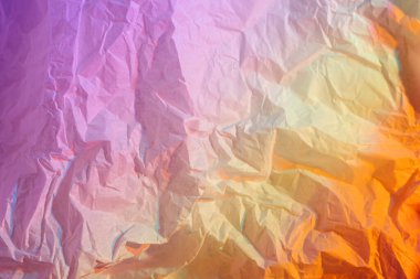 Parlak renkli buruşuk kağıtlı soyut arkaplan