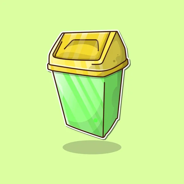 Rubbish Bin Cartoon Vector Illustration Premium Vector — Stock Vector