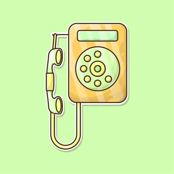 Vieux Téléphone Vector Adapté Conception Votre Projet — Image vectorielle