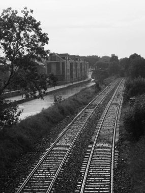 Dublin, İrlanda 'da bir demiryolu