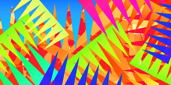 Triangles Multicolores Empilés Les Uns Sur Les Autres Sur Fond — Photo