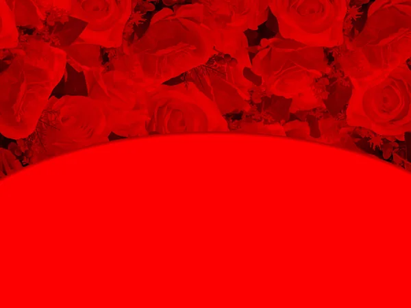 Espace Vide Rouge Pour Entrer Texte Sur Fond Fleur Roses — Photo