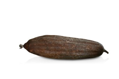 Kahverengi ve kuru kabak beyaz arkaplan, sebze, kopyalama alanı