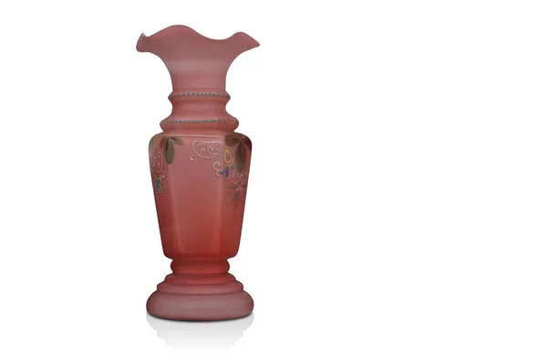 Front View Pink Ceramic Vase White Background Object Decor Home — Stockfoto