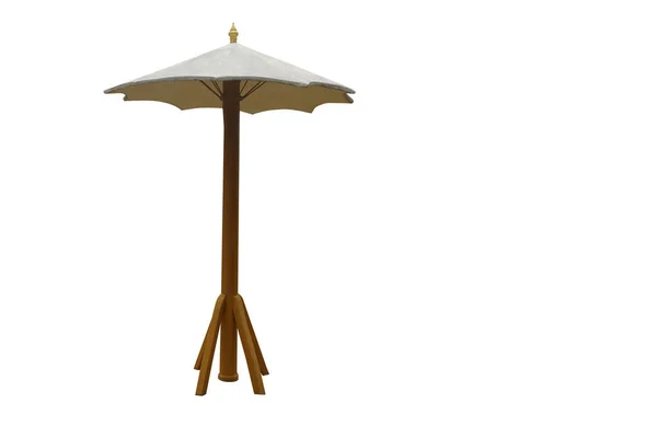 Large White Brown Cement Umbrella White Background Object Decor Vintage — Stockfoto