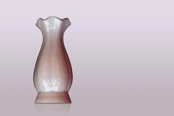 Perłowy Ceramiczny Wazon Perłowym Tle Obiekt Wystrój Moda Vintage Kwiat — Zdjęcie stockowe