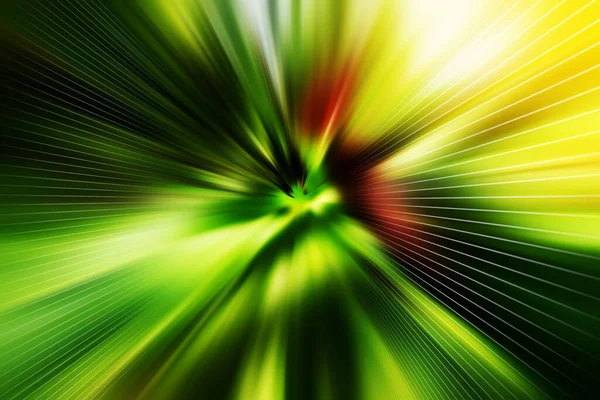 Zöld Sárga Spektrum Lézer Fehér Vonalak Háttér Tér Görbület Dekoráció — Stock Fotó