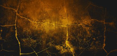 Arka plan için renkli korku çimentosu. Korkunç çatlak duvarlar.