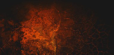 Arka plan için renkli korku çimentosu. Korkunç çatlak duvarlar.