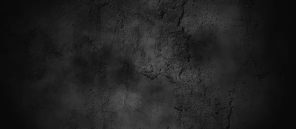 Zwarte Nevelige Muren Zijn Eng Horror Zwart Cement — Stockfoto