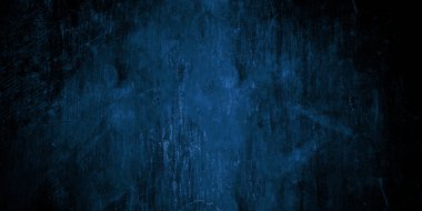 Arka plan için korkutucu koyu mavi çatlak duvar
