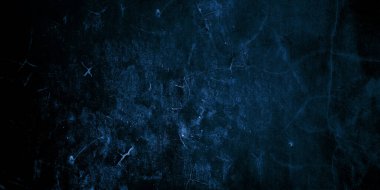 Arka plan için korkutucu koyu mavi çatlak duvar