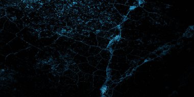 Arka plan için korkutucu koyu mavi çatlak duvar