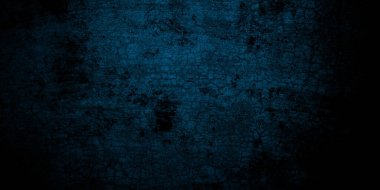 Arka plan için korkutucu koyu mavi çatlak duvar