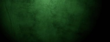 Arka plan için korkunç koyu yeşil sisli çatlak duvar